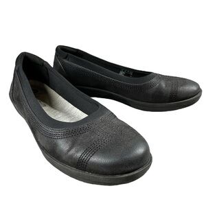 Clarks Cloudsteppers Ayla Low Ballet Flat Black Size 7.5